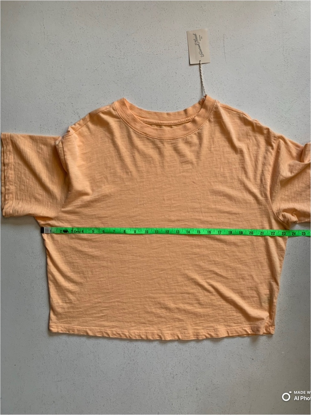 Universal Thread Mellow Orange Boxy Short Sleeve T-Shirt NWT 100% Cotton - Picture 9 of 12
